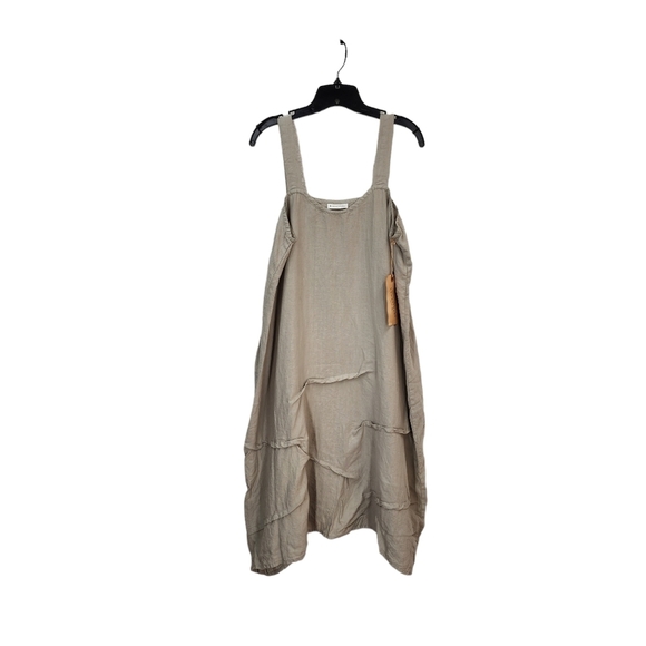 Homefrocks Women's 100% Linen Nipped Slip Lagenlook Dress - M - Picture 1 of 8